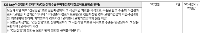 제왕절개 및 갑상선암 수술 후 비대성 흉터 켈로이드 진단비 약관 요약