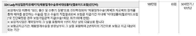 제왕절개 및 갑상선암 수술 후 비대성 흉터 켈로이드 진단비 약관 요약